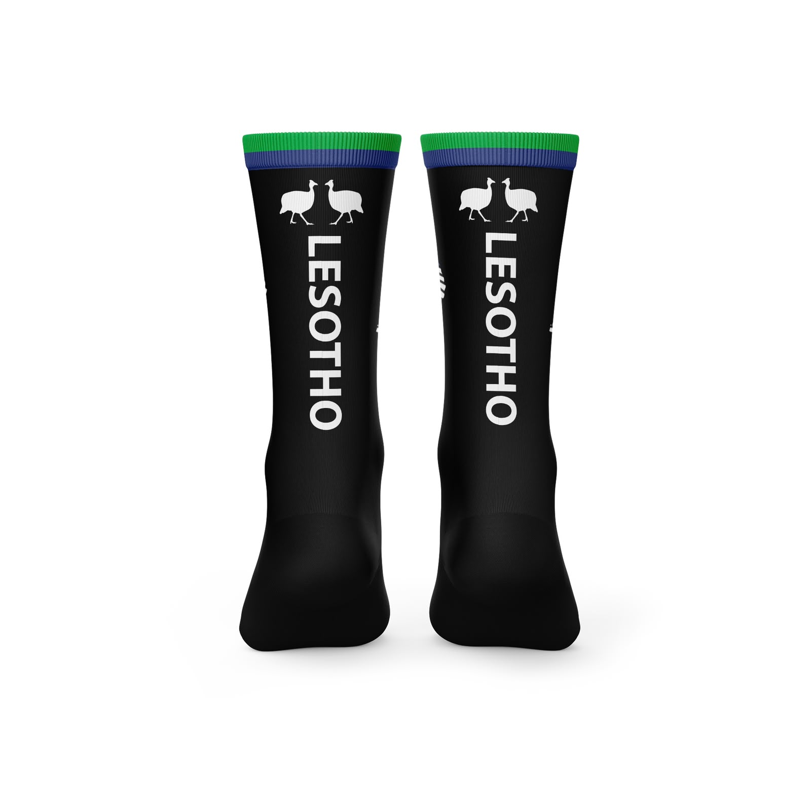 Lesotho Map-Flag Socks BLACK - Image 2