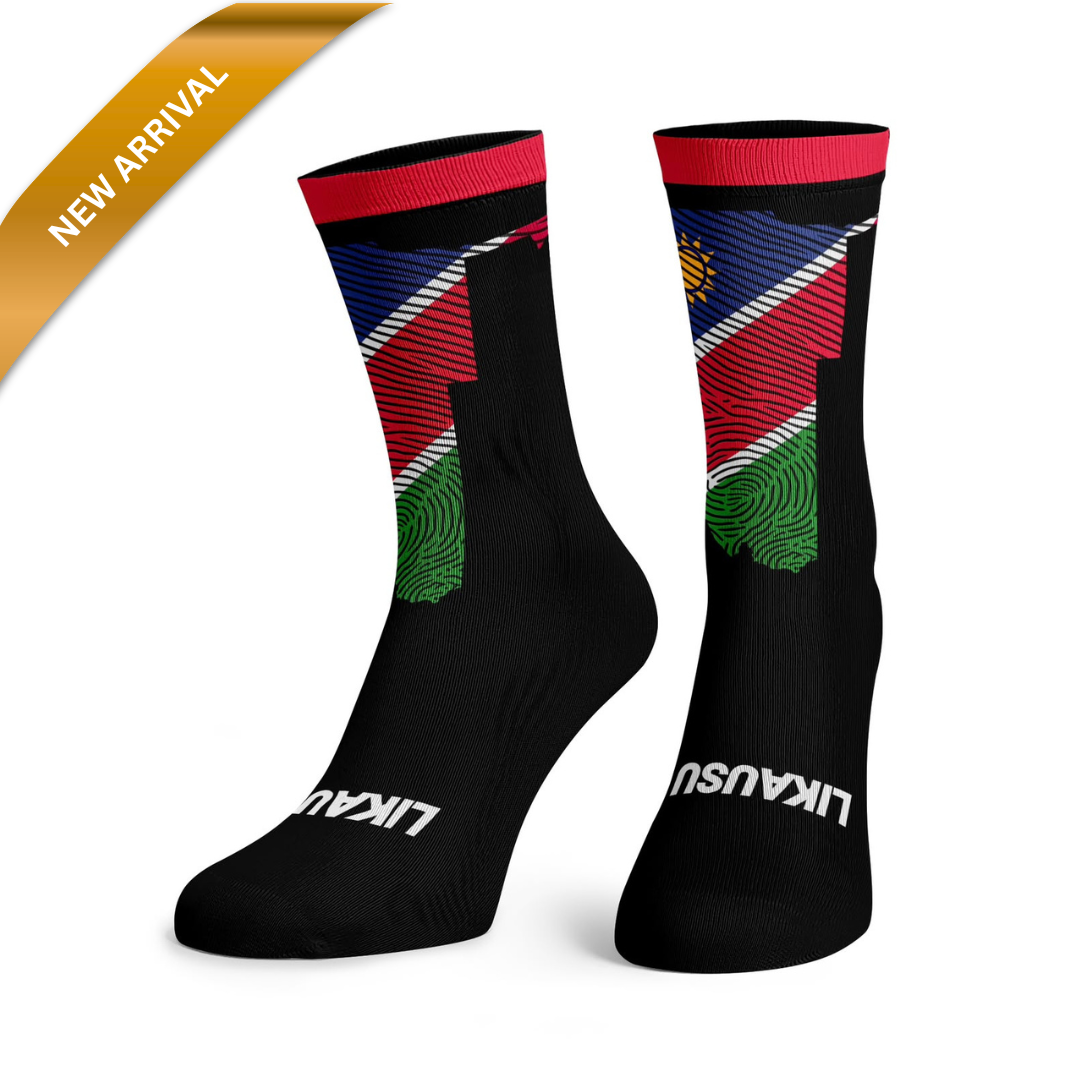 Namibia Map-Flag Socks BLACK